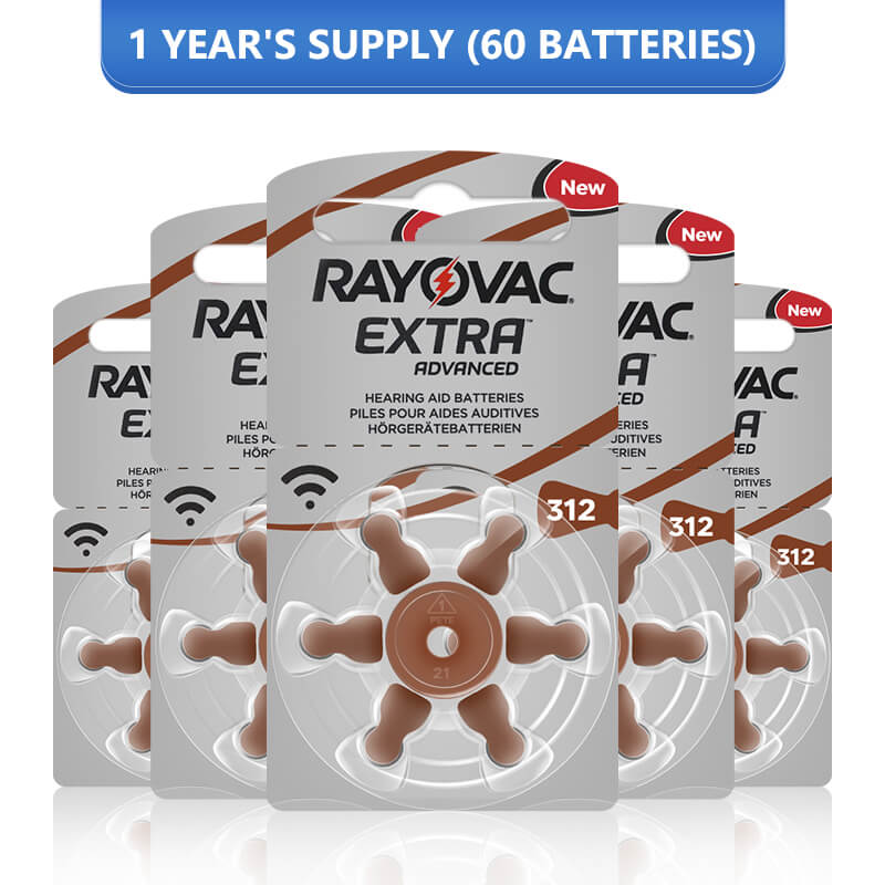 Piles auditives 312 Rayovac (batterie Pack 60)